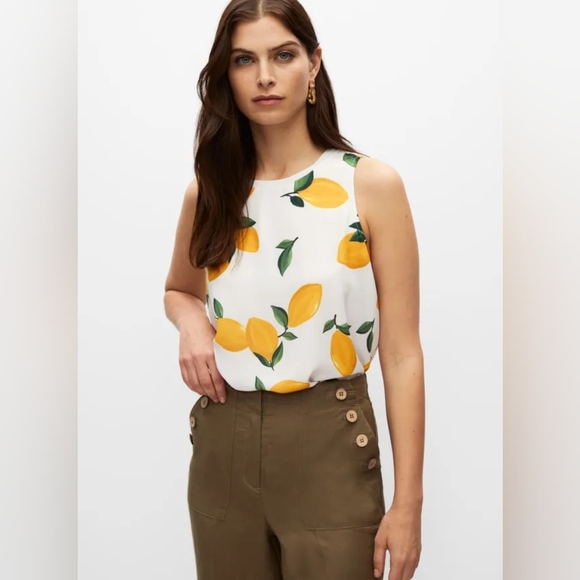 Melanie Lyne Linen Button Detail Culotte Pants - Picture 3 of 3